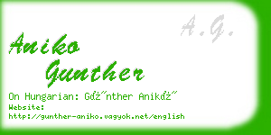 aniko gunther business card